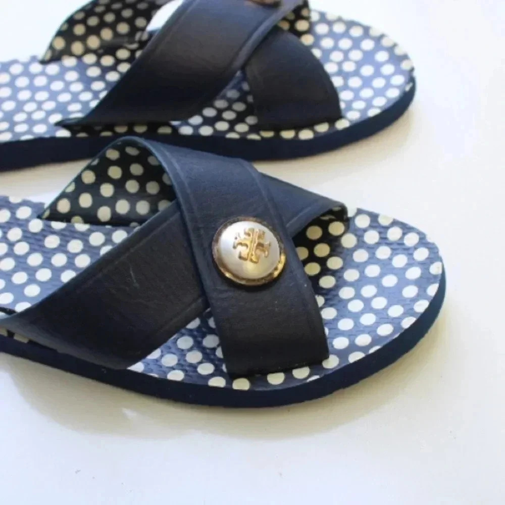 Tory Burch Black and White Sandals - Picture 15 of 16